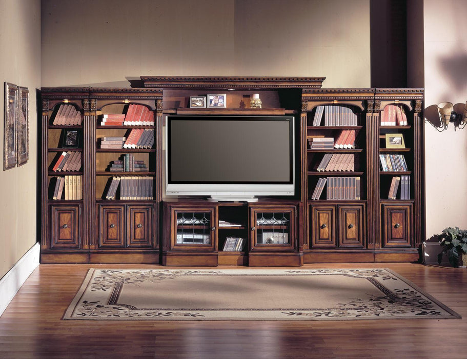Parker House Huntington Expandable Inset Entertainment Wall in Vintage Pecan