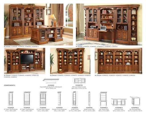 Parker House Huntington Exp. Bridge, Shelf and Backpanel in Vintage Pecan - Furniture Max (Falls Church,VA) *