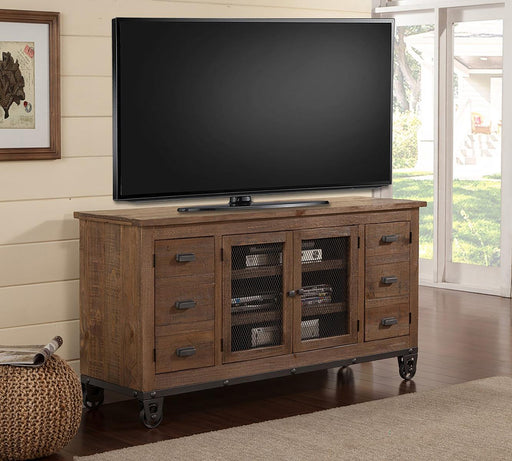 Parker House Lapaz 76 in. TV Console in Rustic Worn Pine - Furniture Max (Falls Church,VA) *