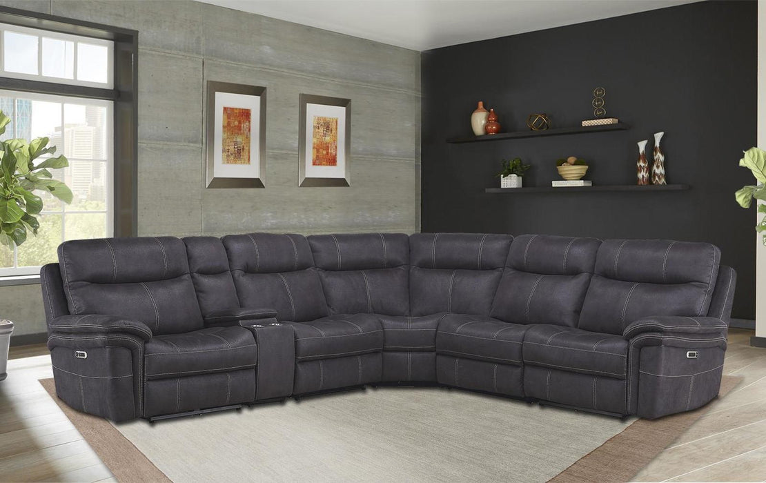 Parker House Mason Armless Recliner in Charcoal