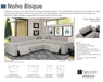 Parker House Noho Power Right Arm Facing Loveseat in Bisque - Furniture Max (Falls Church,VA) *