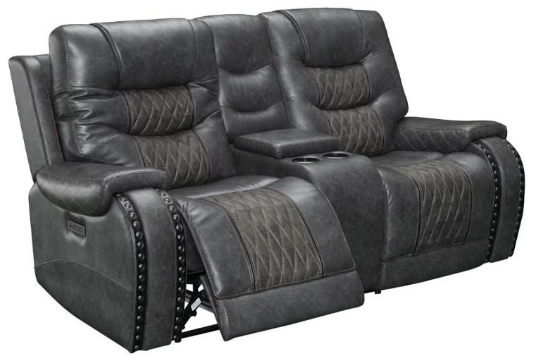 Parker House Outlaw Power Console Loveseat in Stallion