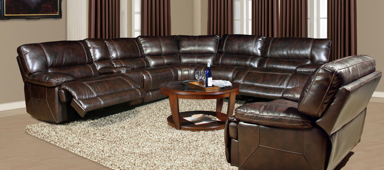 Parker House Pegasus Straight Console in Nutmeg - Furniture Max (Falls Church,VA) *