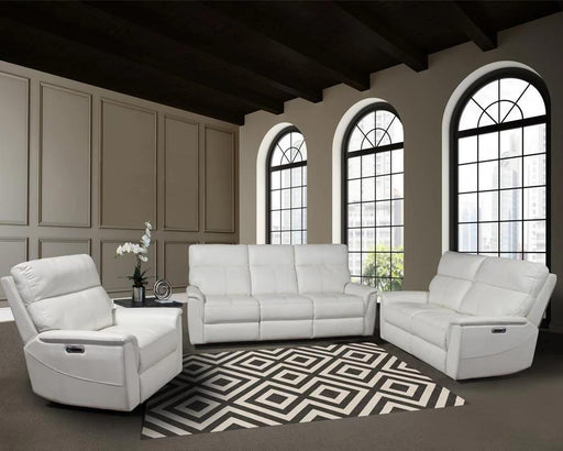 Parker House Reed Power Loveseat in Pure White - Furniture Max (Falls Church,VA) *