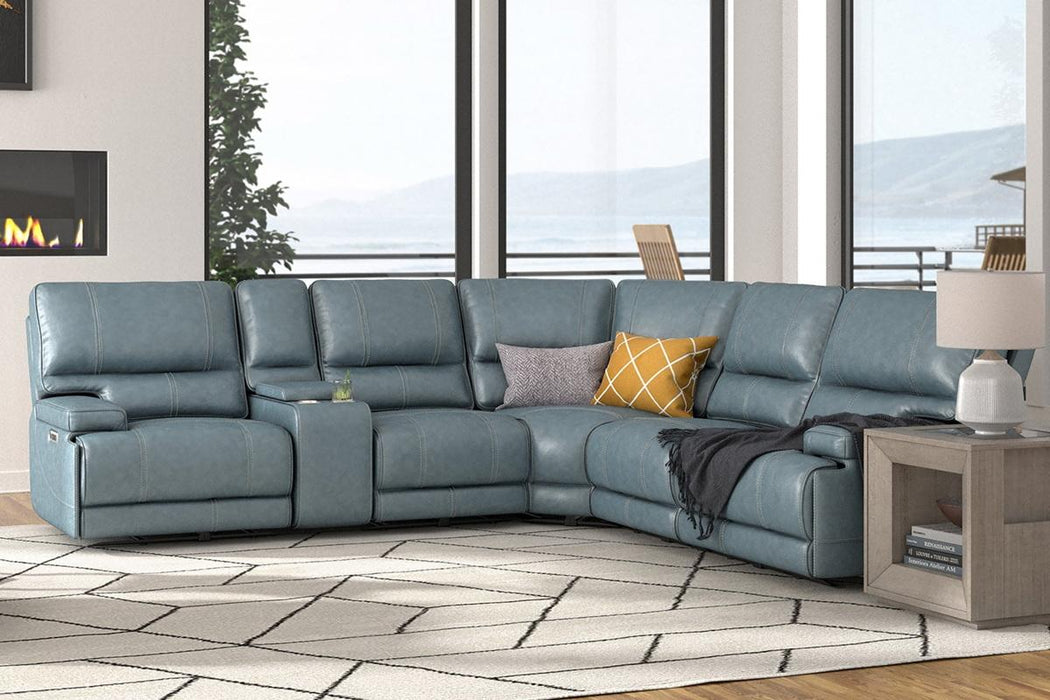 Parker House Whitman Power Cordless Left Arm Facing Recliner in Verona Azure - Furniture Max (Falls Church,VA) *