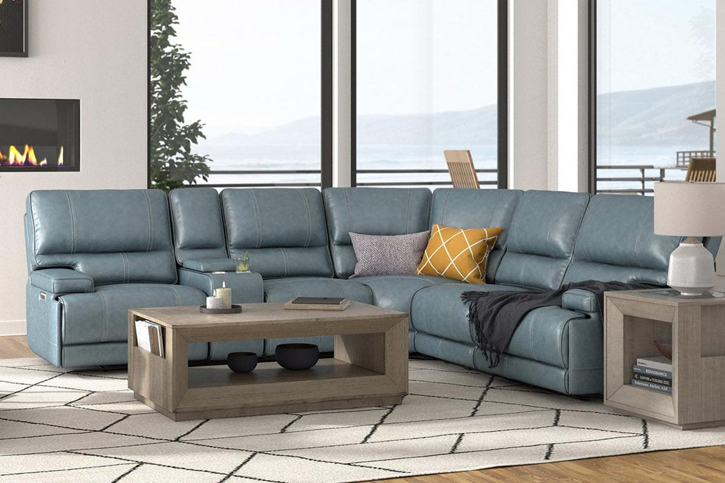 Parker House Whitman Power Cordless Right Arm Facing Recliner in Verona Azure - Furniture Max (Falls Church,VA) *
