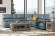 Parker House Whitman Power Cordless Right Arm Facing Recliner in Verona Azure - Furniture Max (Falls Church,VA) *