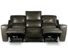 Steve Silver Laurel Leather Dual Power Reclining Sofa in Grey - Furniture Max (Falls Church,VA) *
