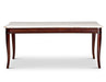 Steve Silver Marseille Marble Top Dining Table in Merlot Cherry - Furniture Max (Falls Church,VA) *