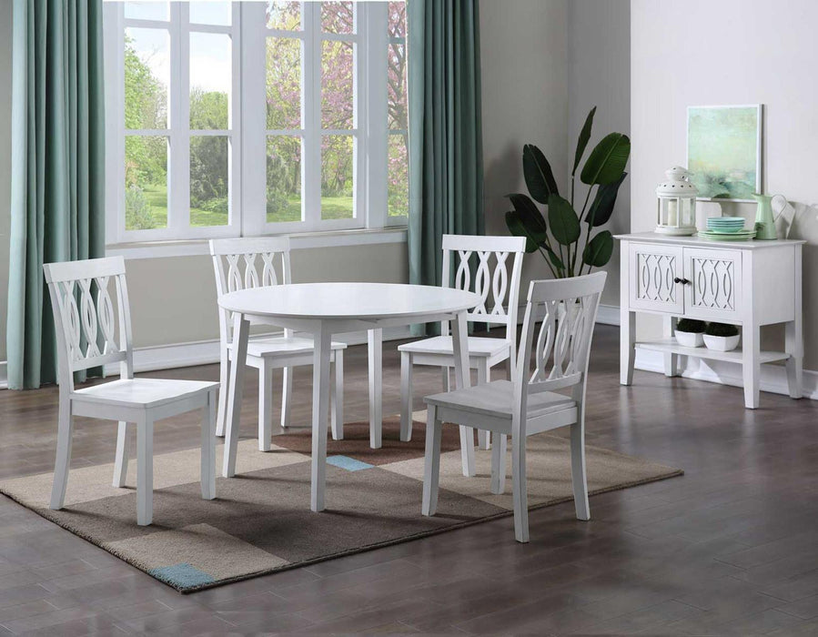 Steve Silver Naples Dining Table in Antiqued White