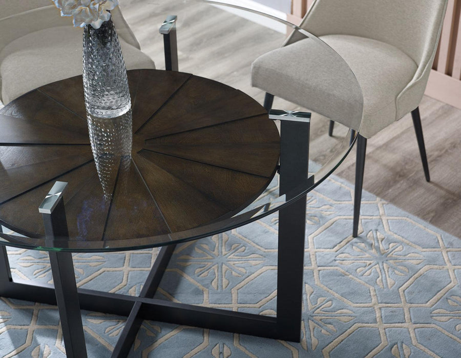 Steve Silver Olson Counter Glass Top Table in Caramel - Furniture Max (Falls Church,VA) *