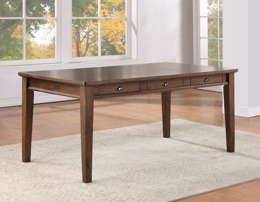 Steve Silver Ora 6 Drawer Dining Table in Hickory