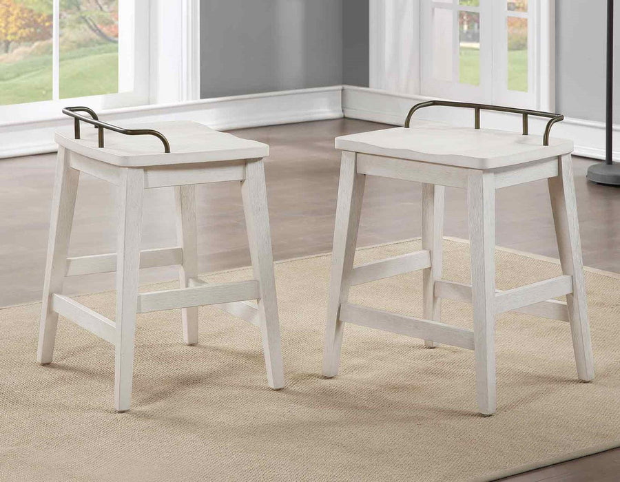 Steve Silver Pendleton Counter Stool in Ivory (Set of 2) - Furniture Max (Falls Church,VA) *