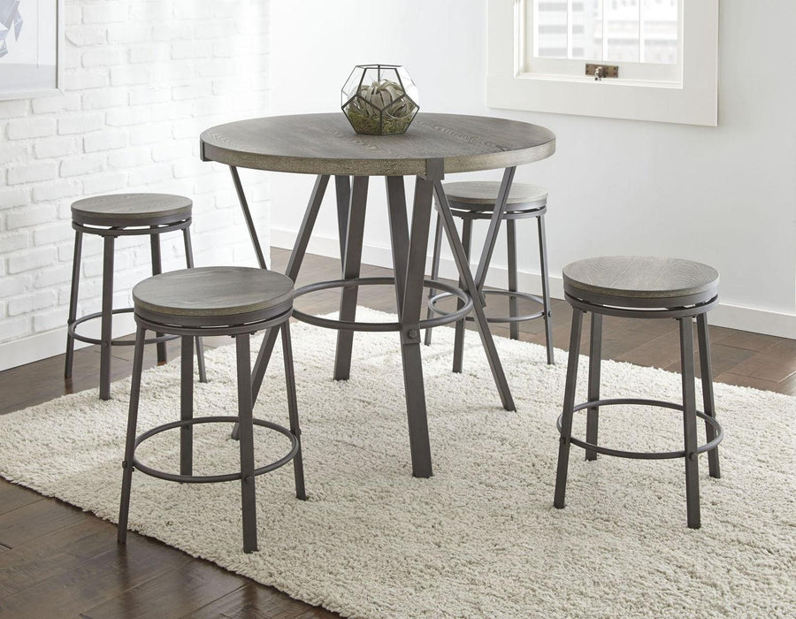 Steve Silver Portland Counter Stool in Gray (Set of 2)