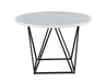 Steve Silver Ramona White Marble Top Round Dining Table in Deep Bronze - Furniture Max (Falls Church,VA) *
