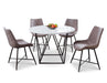 Steve Silver Ramona White Marble Top Round Dining Table in Deep Bronze - Furniture Max (Falls Church,VA) *