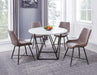 Steve Silver Ramona White Marble Top Round Dining Table in Deep Bronze - Furniture Max (Falls Church,VA) *