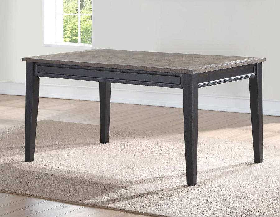 Steve Silver Raven Noir Dining Table in Two Tone Ebony and Driftwood