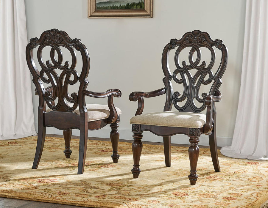 Steve Silver Royale Arm Chair in Brown Pecan (Set of 2) - Furniture Max (Falls Church,VA) *