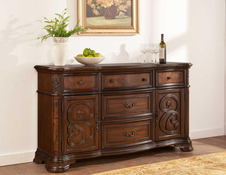 Steve Silver Royale Buffet in Brown Pecan - Furniture Max (Falls Church,VA) *