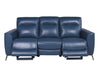 Steve Silver Sansa Leather Dual Power Reclining Sofa in Ocean Blue - Furniture Max (Falls Church,VA) *