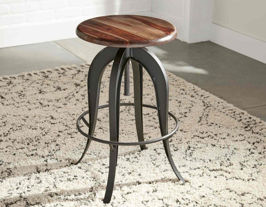 Steve Silver Sparrow Round Setup Stool in Natural Brown (Set of 2)