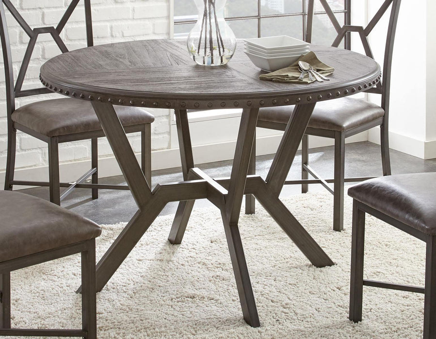 Steve Silver Alamo Round Dining Table in Gray