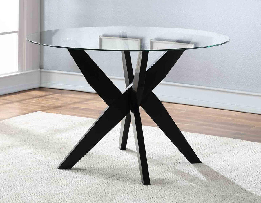 Steve Silver Amalie Round Dining Table in Black - Furniture Max (Falls Church,VA) *