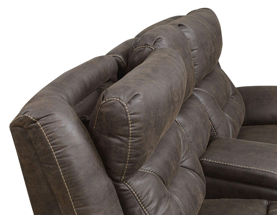 Steve Silver Aria Dual Power Reclining Console Loveseat in Saddle Brown - Furniture Max (Falls Church,VA) *