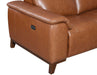Steve Silver Bergamo Dual-Power Leather Reclining Loveseat in Mocha - Furniture Max (Falls Church,VA) *