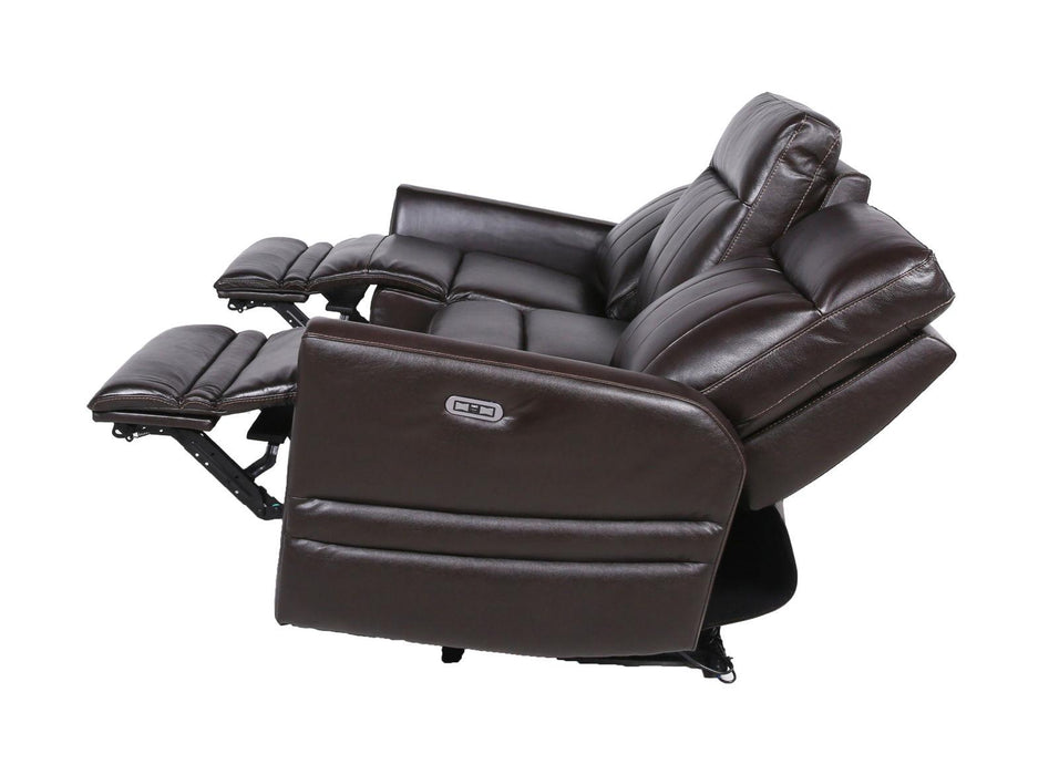 Steve Silver Coachella Leather Dual Power Reclining Loveseat in Brown