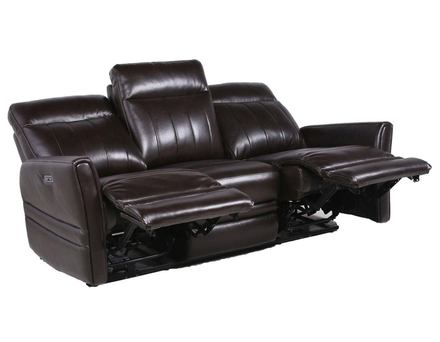 Steve Silver Coachella Leather Dual Power Reclining Sofa in Brown - Furniture Max (Falls Church,VA) *