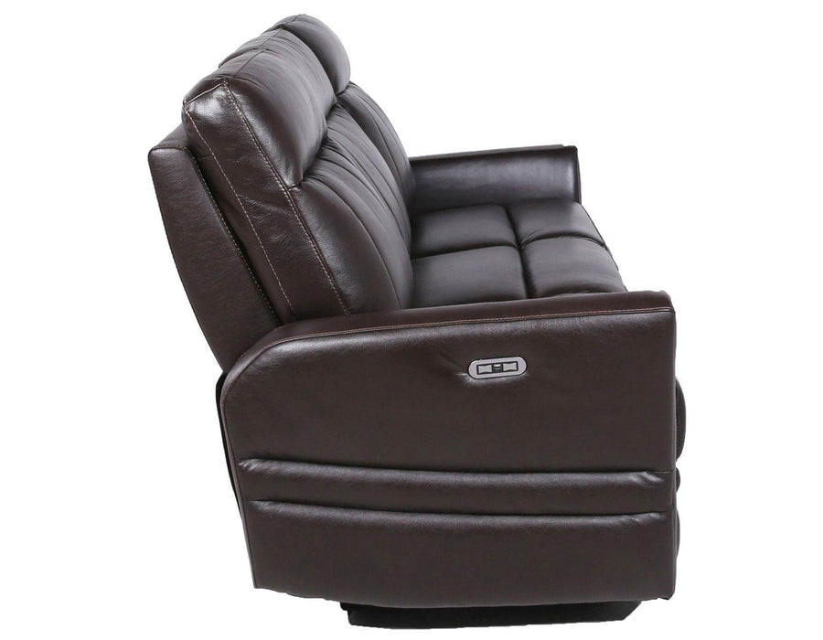 Steve Silver Coachella Leather Dual Power Reclining Sofa in Brown - Furniture Max (Falls Church,VA) *