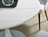 Steve Silver Colfax Round White Marble Top Dining Table in Black - Furniture Max (Falls Church,VA) *