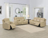Steve Silver Doncella Leather Dual Power Reclining Sofa in Surly Sand - Furniture Max (Falls Church,VA) *