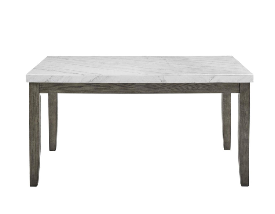 Steve Silver Emily White Marble Top Dining Table in Mossy Grey - Furniture Max (Falls Church,VA) *
