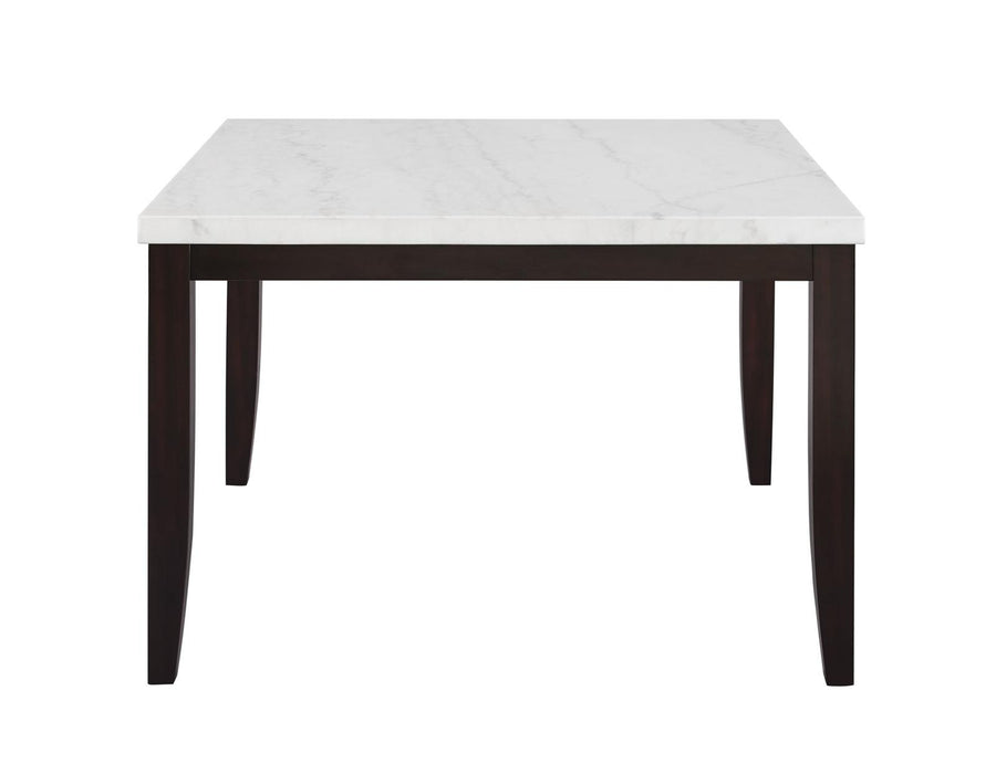 Steve Silver Francis Square Marble Top Counter Table in Cordovan Dark Cherry