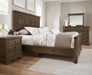 Vaughan-Bassett Heritage King Mansion with Decorative Rails Bed in Cobblestone Oak - Furniture Max (Falls Church,VA) *