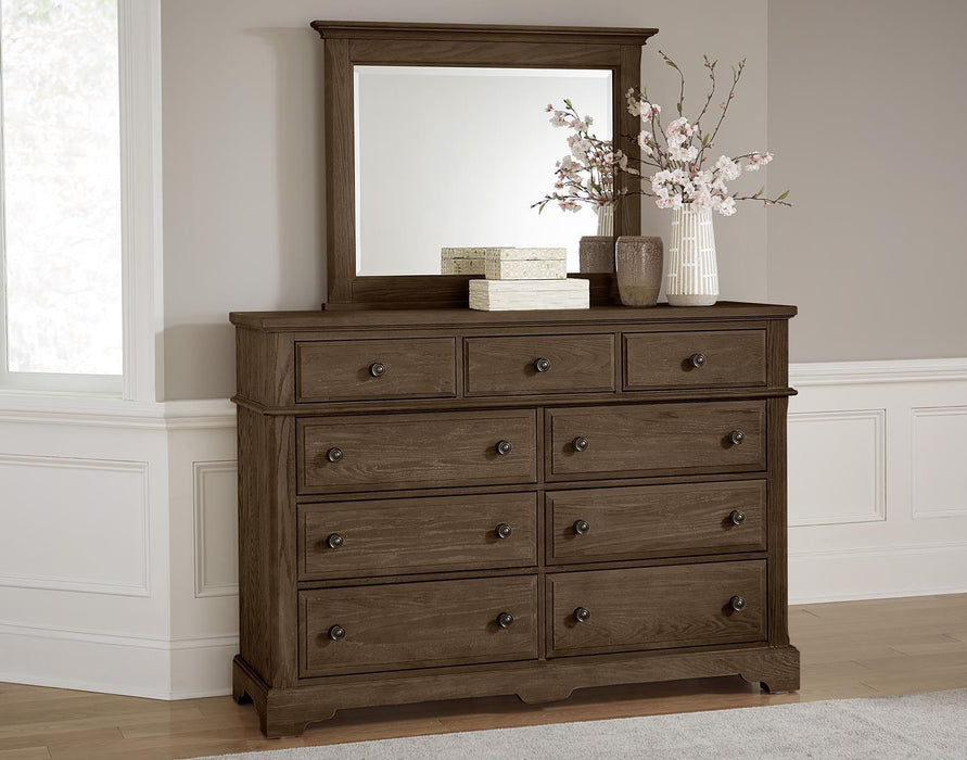 Vaughan-Bassett Heritage 9 Drawer Bureau in Cobblestone Oak