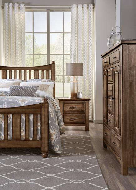 Vaughan-Bassett Maple Road King Slat Poster Bed  in Maple Syrup - Furniture Max (Falls Church,VA) *