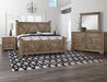 Vaughan-Bassett Cool Rustic Queen Barndoor X Headboard and Footboard Bed in Stone Grey - Furniture Max (Falls Church,VA) *