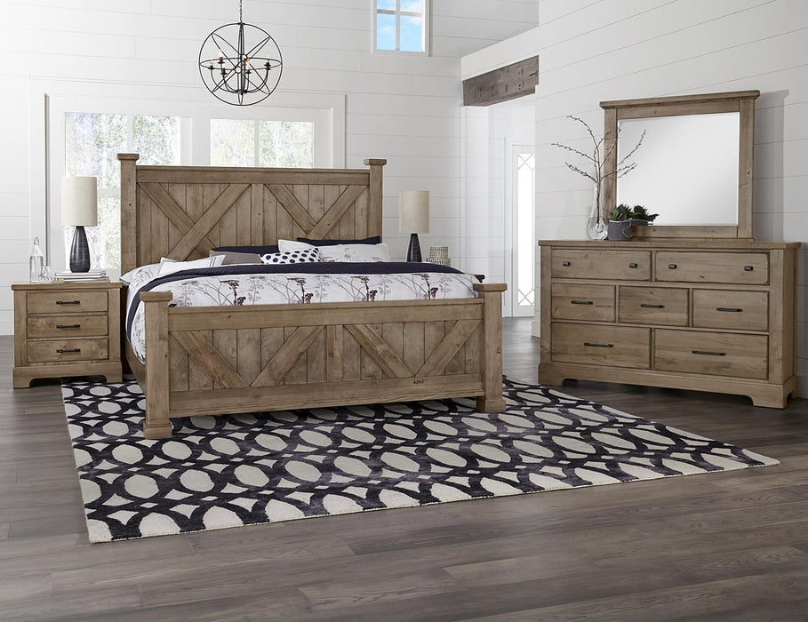 Vaughan-Bassett Cool Rustic 7 Drawer Dresser in Stone Grey - Furniture Max (Falls Church,VA) *