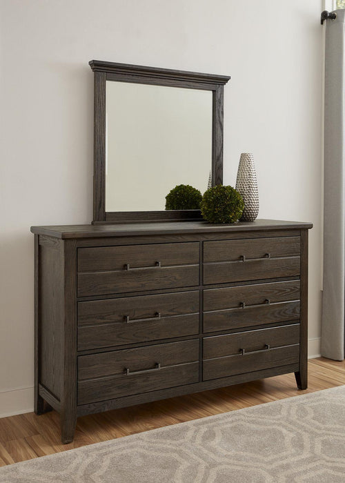 Vaughan-Bassett Passageways Charleston Brown Landscape Mirror in Dark Brown - Furniture Max (Falls Church,VA) *