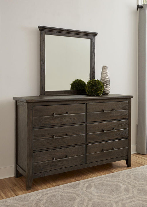 Vaughan-Bassett Passageways Charleston Brown Landscape Mirror in Dark Brown - Furniture Max (Falls Church,VA) *