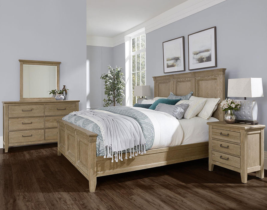Vaughan-Bassett Passageways Deep Sand King Mansion Bed in Medium Brown - Furniture Max (Falls Church,VA) *