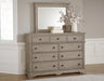 Vaughan-Bassett Heritage Landscape Mirror in Greystone - Furniture Max (Falls Church,VA) *