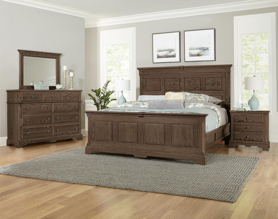 Vaughan-Bassett Heritage 3 Drawer Nightstand in Cobblestone Oak - Furniture Max (Falls Church,VA) *