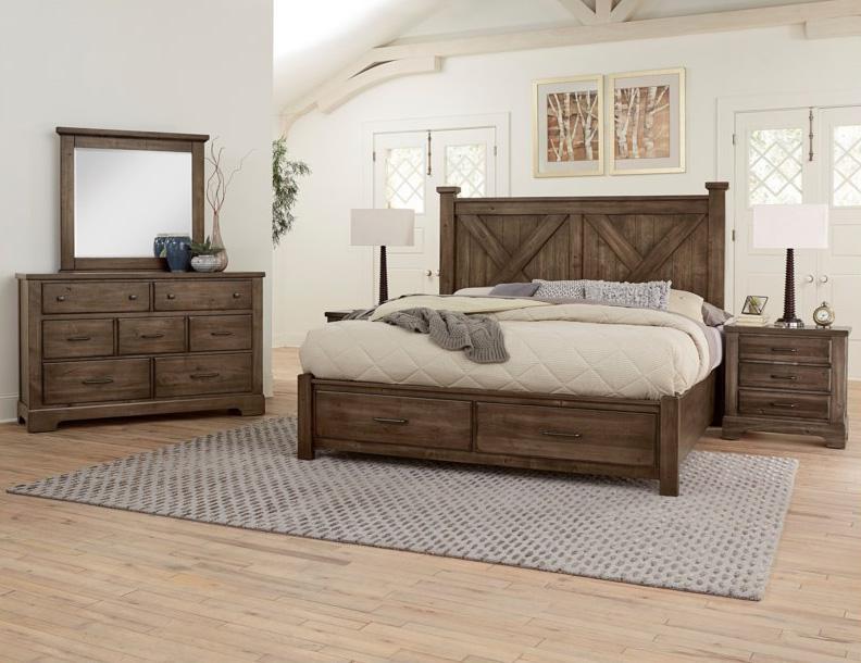 Vaughan-Bassett Cool Rustic Landscape Mirror in Mink - Furniture Max (Falls Church,VA) *