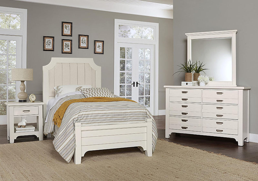 Vaughan-Bassett Bungalow Twin Upholstered Bed in Lattice - Furniture Max (Falls Church,VA) *