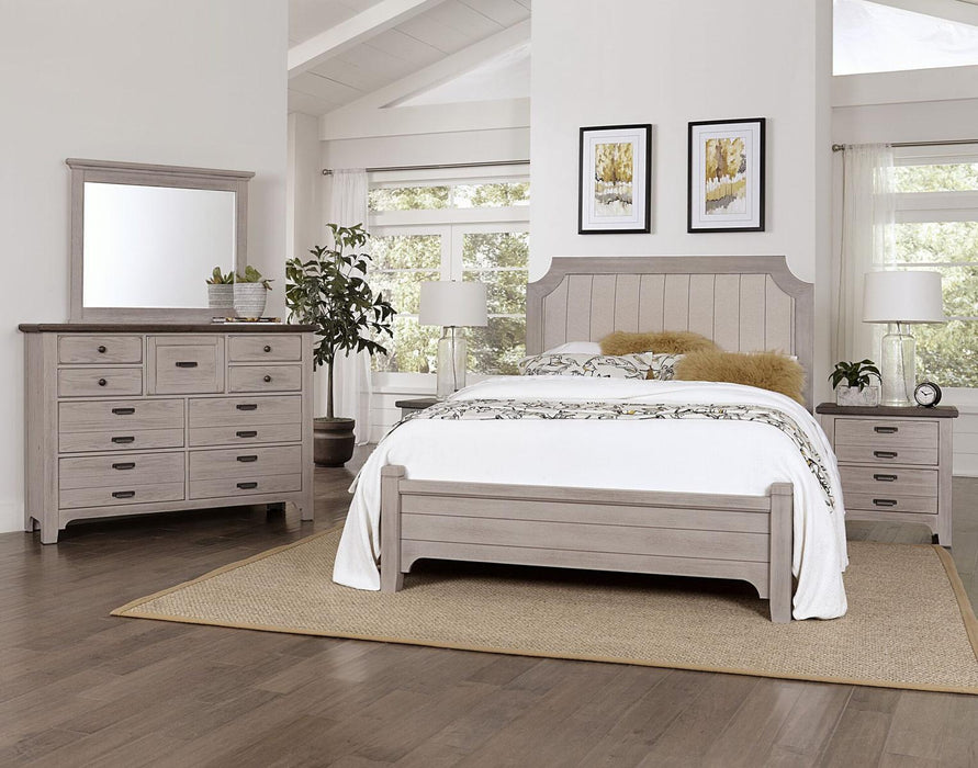 Vaughan-Bassett Bungalow Queen Upholstered Bed in Dover - Furniture Max (Falls Church,VA) *